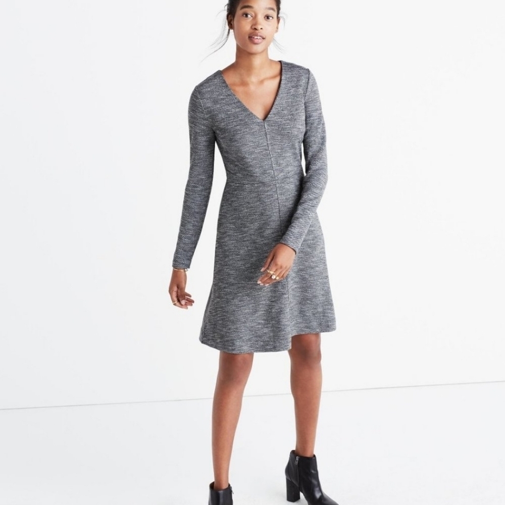 Madewell Long sleeve gray dress 12